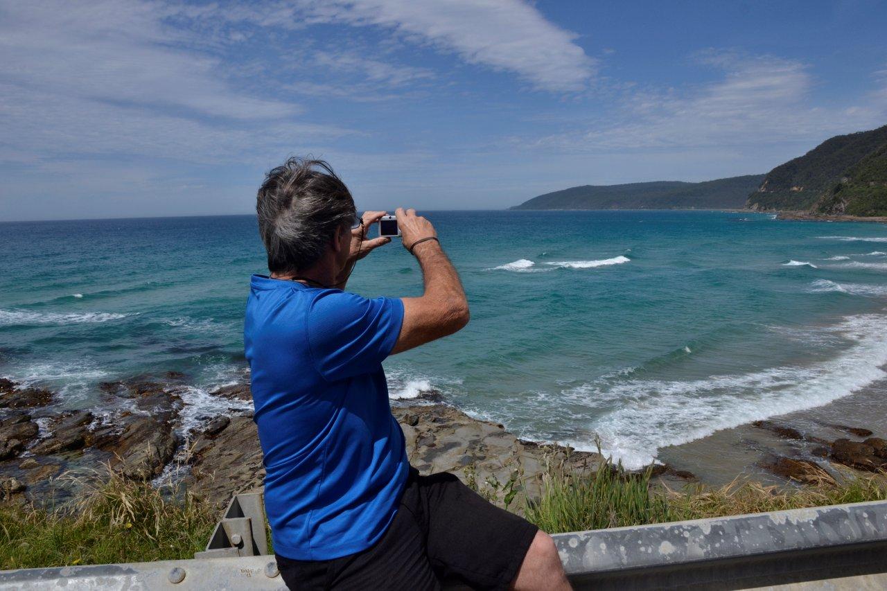 David and Scenery along the Great Ocean Road