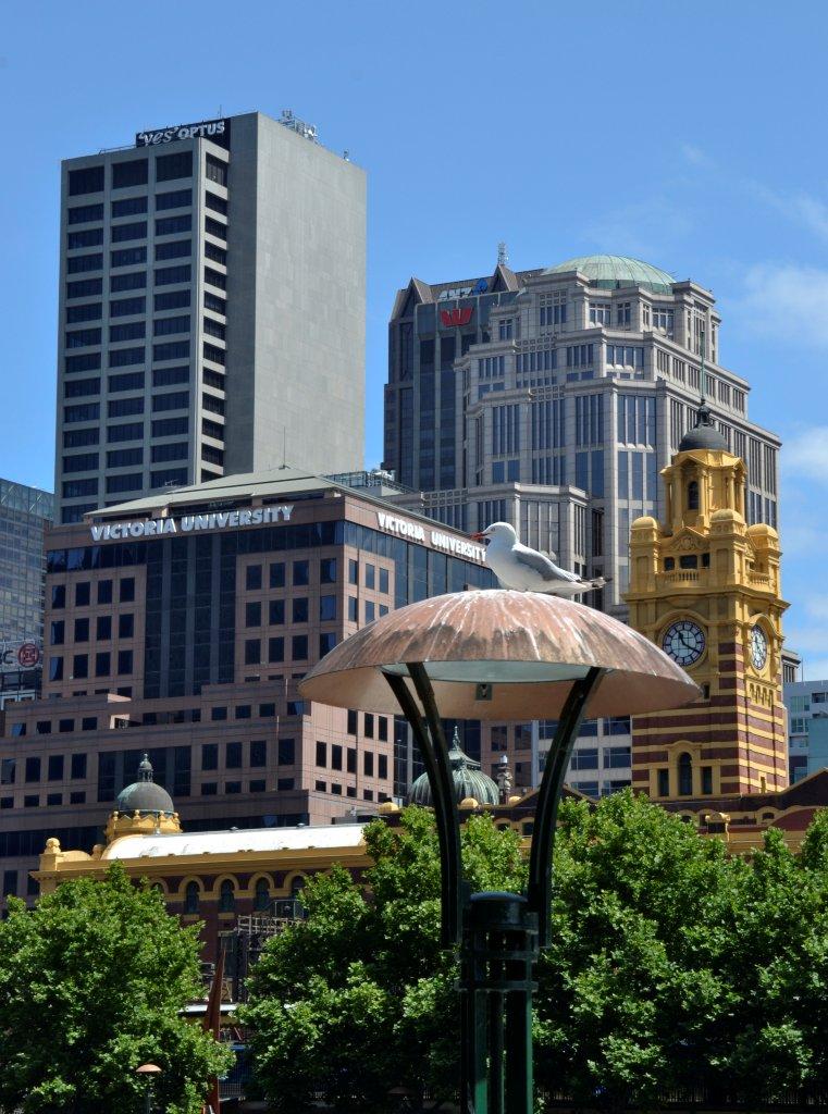 Flinders St Station, Gothic ANZ etc from Southgate