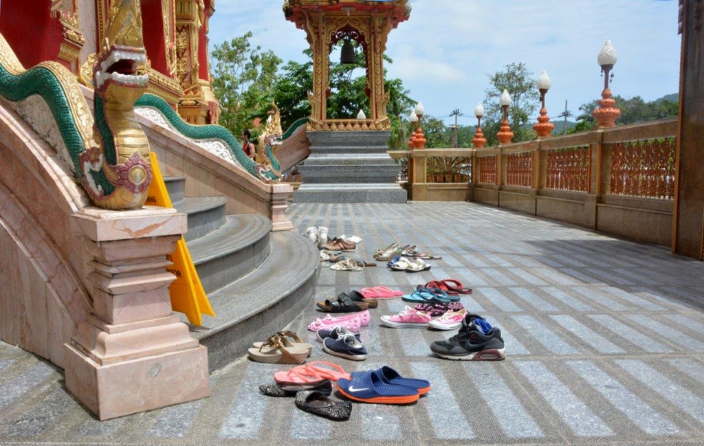 Shoes outside the Temple at Wat Chalong