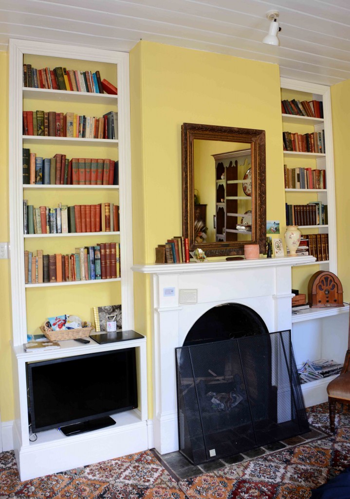 Fireplace & Library