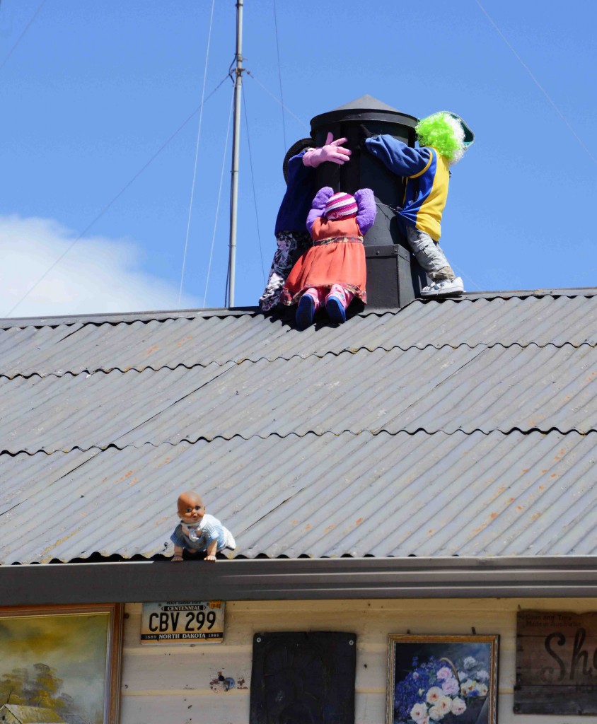 Disturbing Rooftop Display, Sheffield, Tasmania