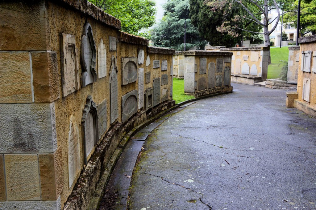 Relocated Headstones in St David's Park, Hobart