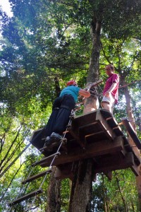 Me Climbing to the High Ropes Course - Yes, I was Stunned Too!