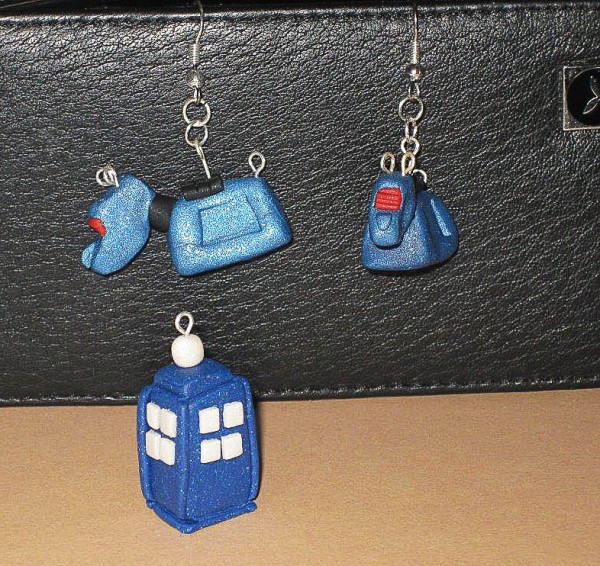 Tardis Necklace & K9 Earrings